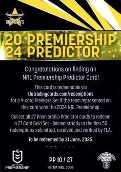 2024 NRL Traders Titanium - Premiership Predictor #PP10 Cowboys Back